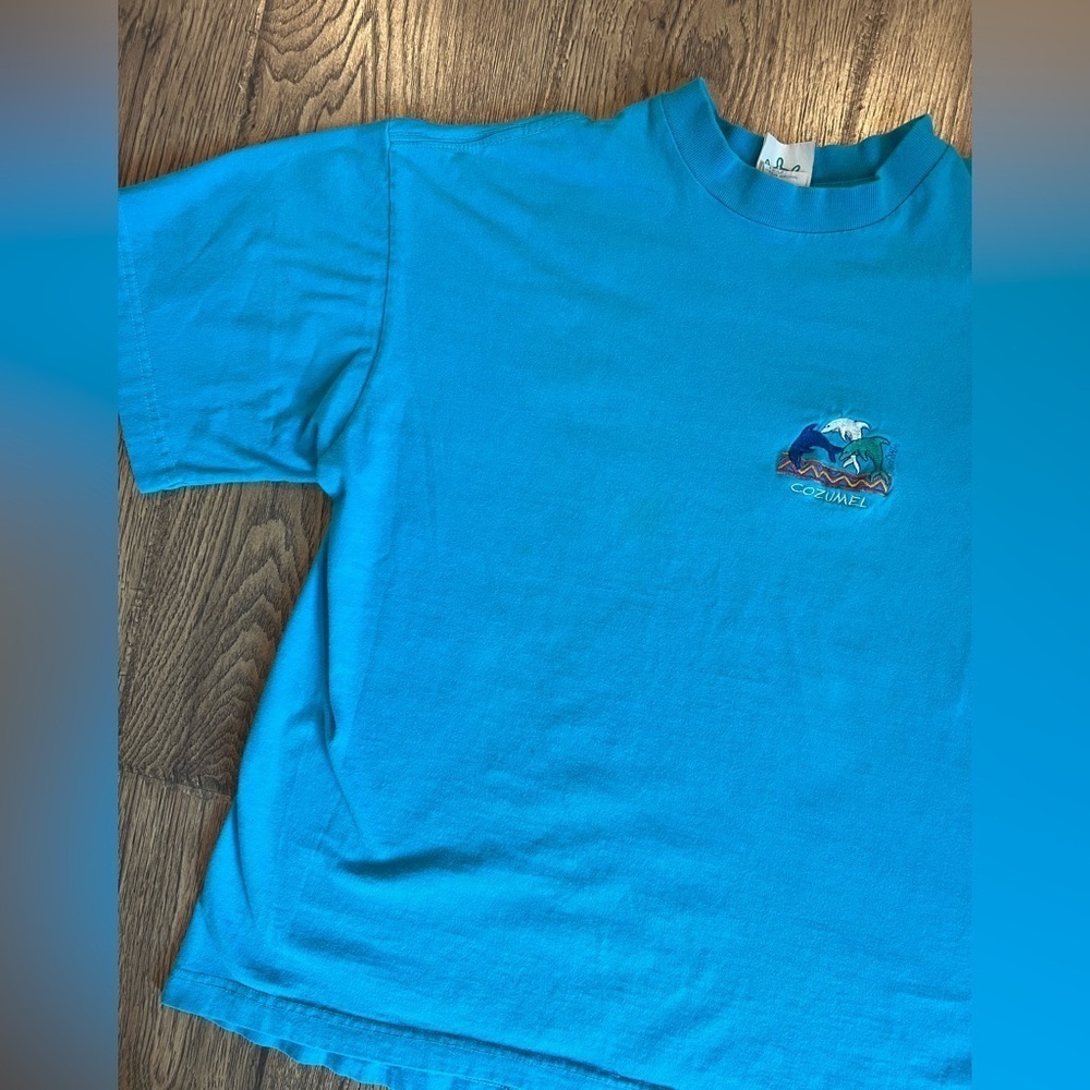 Cozumel Mexico Embroidered T-Shirt Vintage Medium